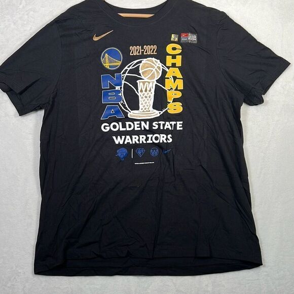 Nike Golden‎ State Warriors NBA Finals Champion 2022 T-Shirt NWT Men 2XLarge - Picture 1 of 5